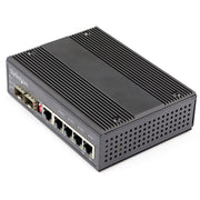 StarTech.com 5-Port Gigabit Ethernet Switch, 4 PoE+ Ports, 2 SFP Slots, 120W PoE Budget, Modular, Wall/DIN Rail Mountable, 1 Each