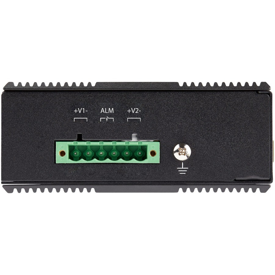 StarTech.com 5-Port Gigabit Ethernet Switch, 4 PoE+ Ports, 2 SFP Slots, 120W PoE Budget, Modular, Wall/DIN Rail Mountable, 1 Each