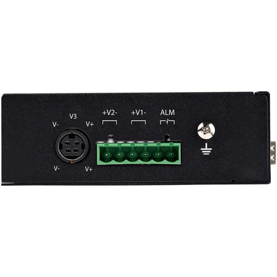 StarTech.com 5-Port Gigabit Ethernet Switch with 4 PoE+ Ports, 2 SFP Slots, 120W PoE Budget, Modular, Wall/DIN Rail Mountable, 1 Each