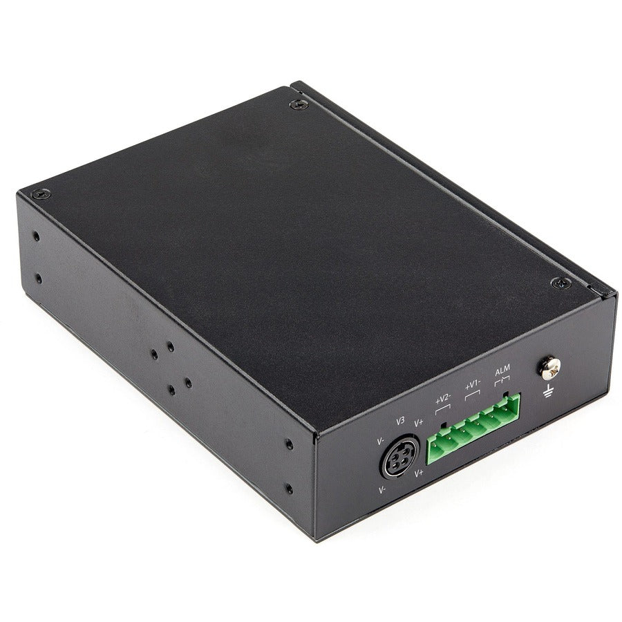 StarTech.com 5-Port Gigabit Ethernet Switch with 4 PoE+ Ports, 2 SFP Slots, 120W PoE Budget, Modular, Wall/DIN Rail Mountable, 1 Each