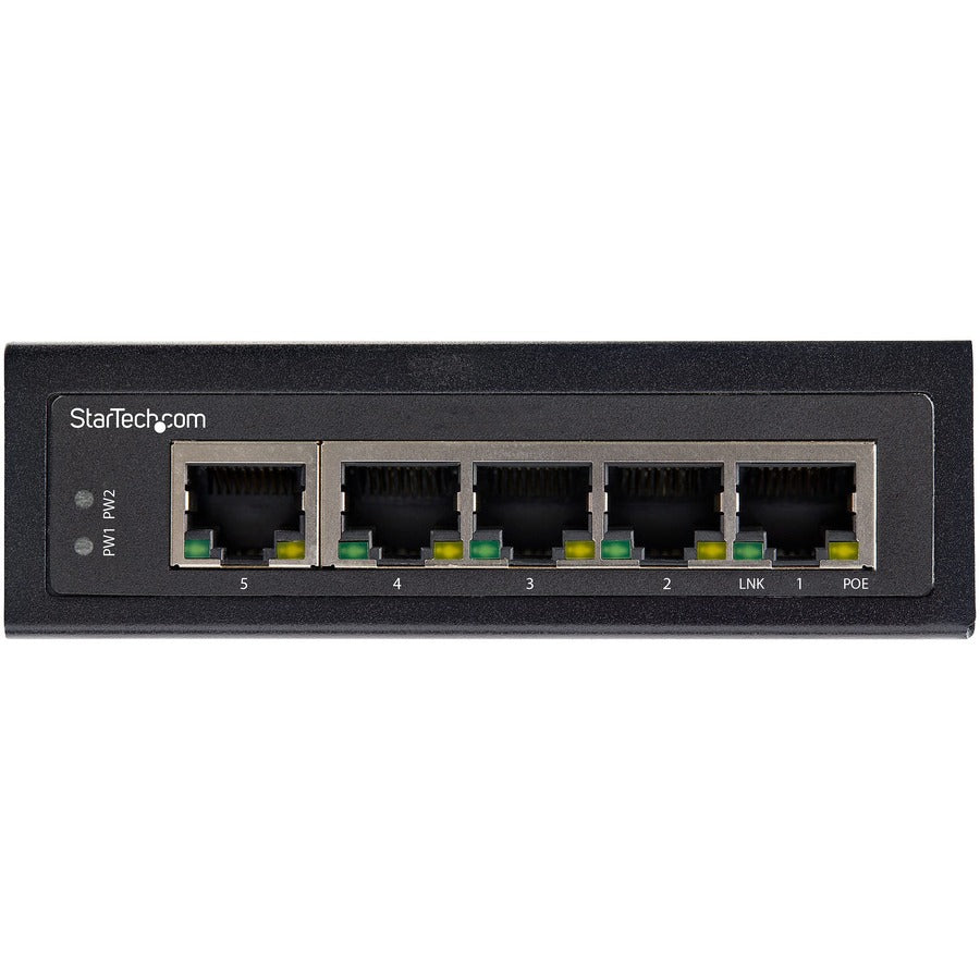 StarTech.com Ethernet Switch - 5 Ports - Gigabit Ethernet - 10/100/1000Base-T - 2 Layer Supported - 126 W Power Consumption - 120 W PoE Budget - Twisted Pair - PoE Ports - Wall Mountable, DIN Rail Mountable - 2 Year Limited Warranty