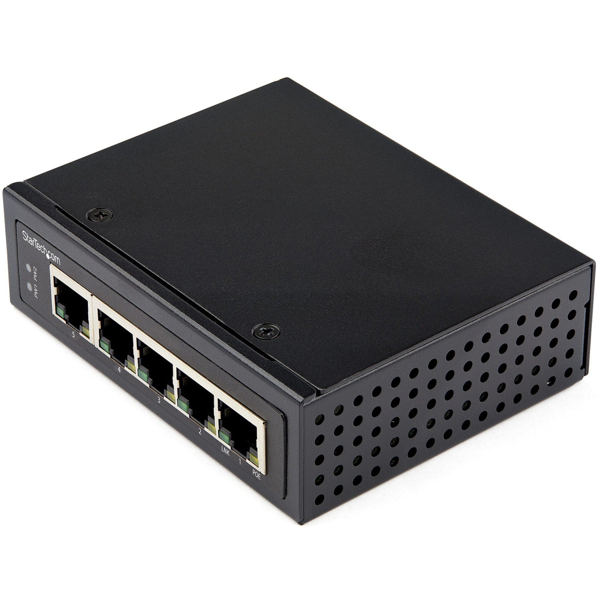 StarTech.com Ethernet Switch - 5 Ports - Gigabit Ethernet - 10/100/1000Base-T - 2 Layer Supported - 126 W Power Consumption - 120 W PoE Budget - Twisted Pair - PoE Ports - Wall Mountable, DIN Rail Mountable - 2 Year Limited Warranty
