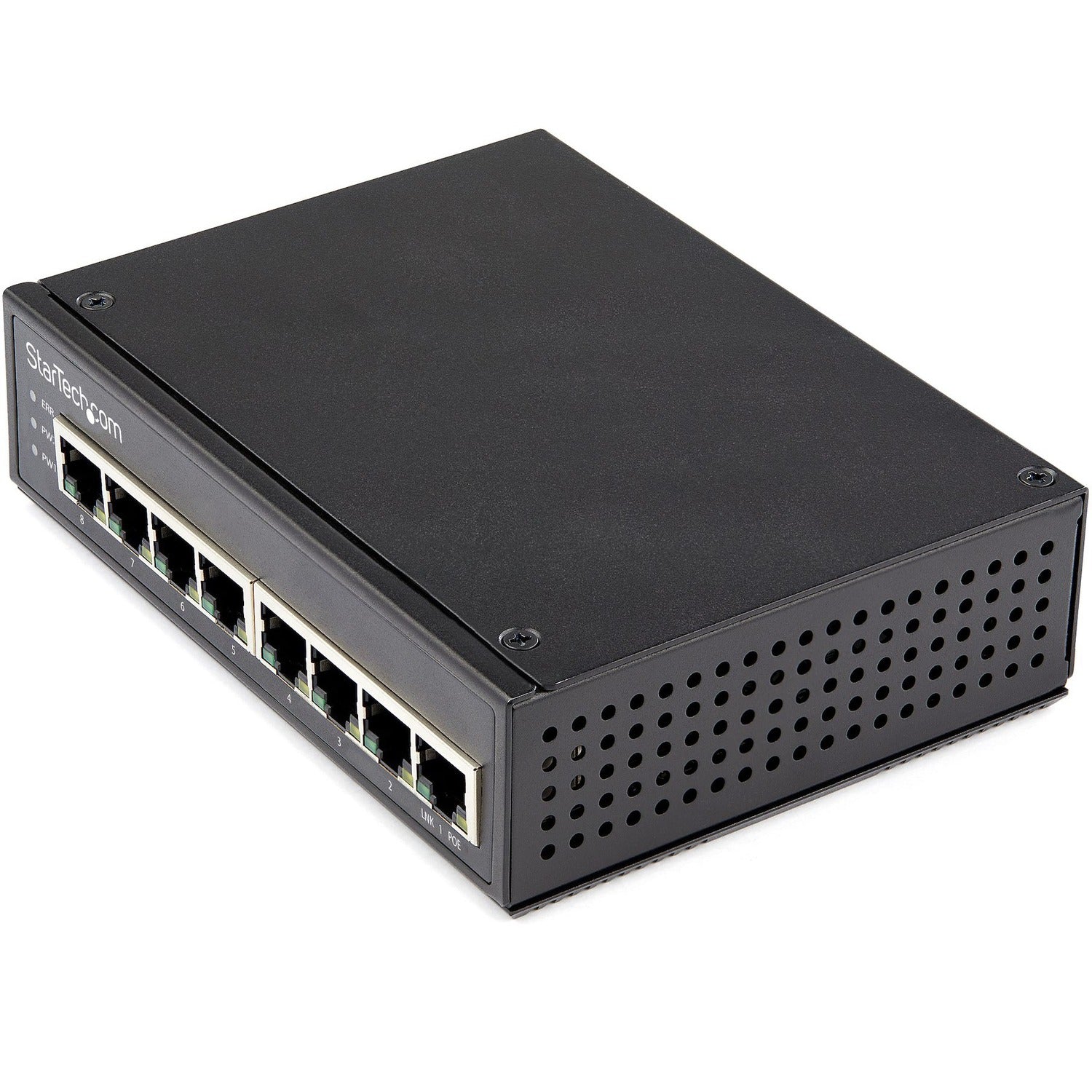StarTech.com Ethernet Switch - 8 Ports - Gigabit Ethernet - 10/100/1000Base-T - 2 Layer Supported - 206 W Power Consumption - 200 W PoE Budget - Twisted Pair - PoE Ports - DIN Rail Mountable, Wall Mountable - 2 Year Limited Warranty