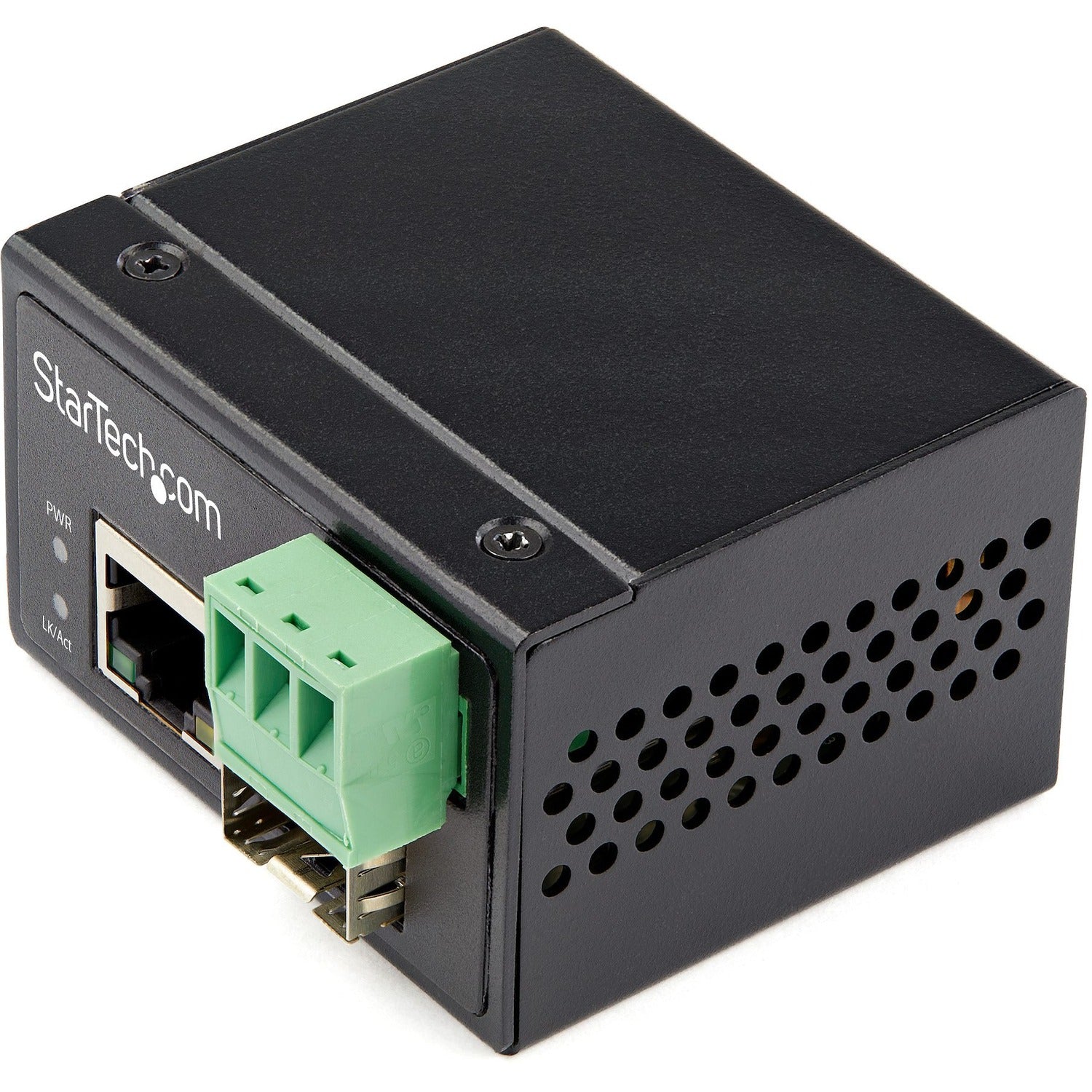 StarTech.com Transceiver/Media Converter - 1 x Network (RJ-45) - Single-mode, Multi-mode - Fast Ethernet - 100Base-TX, 100Base-FX - 0.10 km - 1 x Expansion Slots - SFP - 1 x SFP Slots - Power Supply - Wall Mountable, DIN Rail Mountable