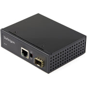 StarTech.com Transceiver/Media Converter - 1 x Network (RJ-45) - Multi-mode, Single-mode - Gigabit Ethernet - 1000Base-T, 1000Base-X - 1 x Expansion Slots - SFP (mini-GBIC) - 1 x SFP Slots - Power Supply - DIN Rail Mountable, Wall Mountable