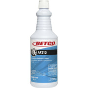 Betco AF315 Disinfectant Cleaner - Concentrate - 32 fl oz (1 quart) - Citrus Floral Scent - Deodorant, Detergent Resistant, pH Neutral, Long Lasting, Deodorize - Turquoise - 1 Each