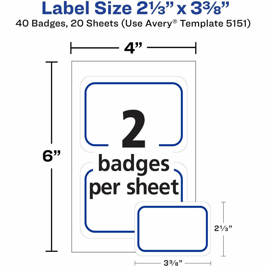 Avery&reg; Flexible Name Badge Labels