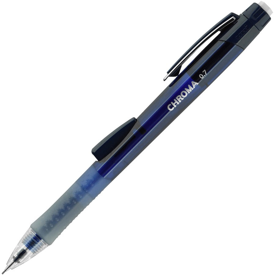 uniball™ CHROMA Mechanical Pencils - 0.7 mm Black Lead - HB, #2 - Cobalt Blue Barrel - 1 Dozen