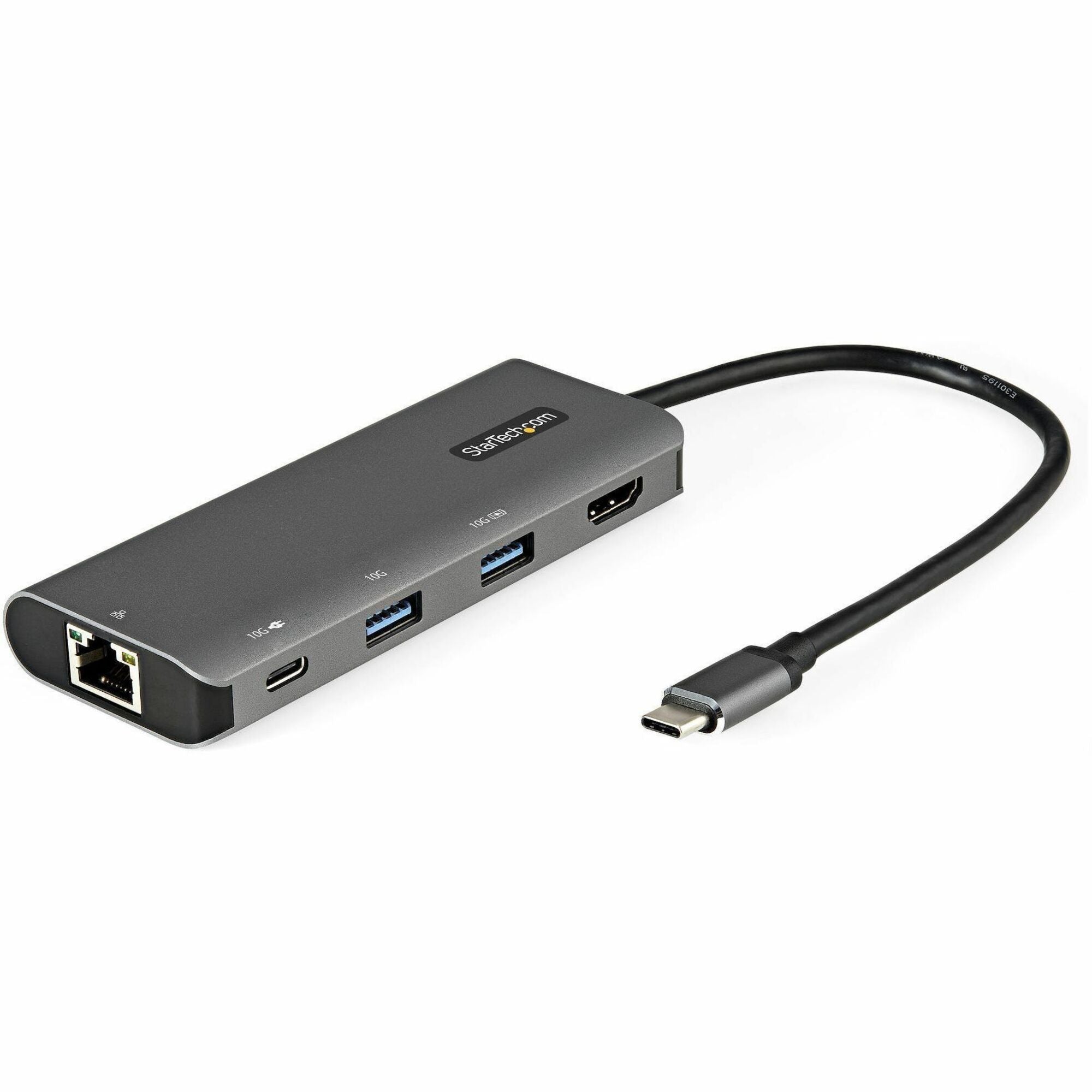 StarTech.com Docking Station, 1 Each, USB 3.1 Gen 2 Type-C, 100W Power Delivery, 1 HDMI 4K Port, 3 USB Ports (1 USB-A), Gigabit Ethernet, Thunderbolt, Gray, Wired