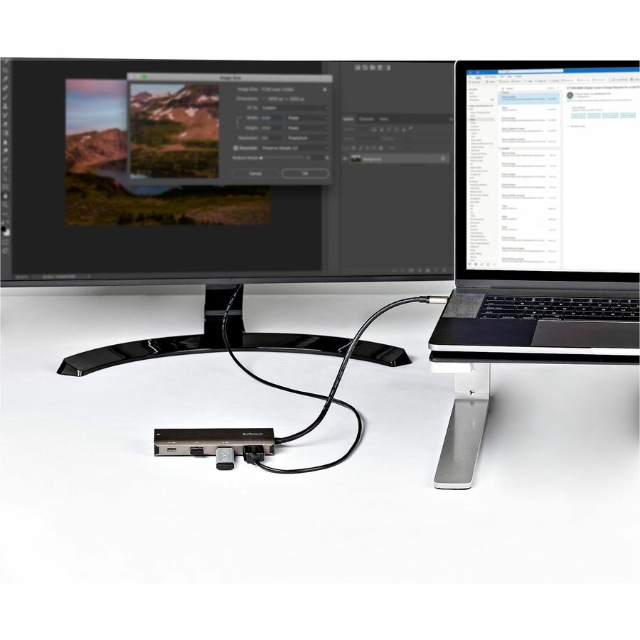 StarTech.com Docking Station, 1 Each, USB 3.1 Gen 2 Type-C, 100W Power Delivery, 1 HDMI 4K Port, 3 USB Ports (1 USB-A), Gigabit Ethernet, Thunderbolt, Gray, Wired