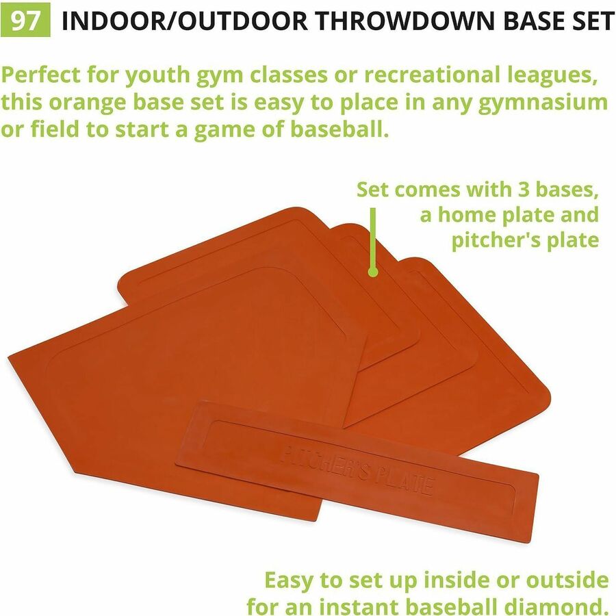 Champion Sports Indoor/Outdoor Throwdown Base Set Orange
