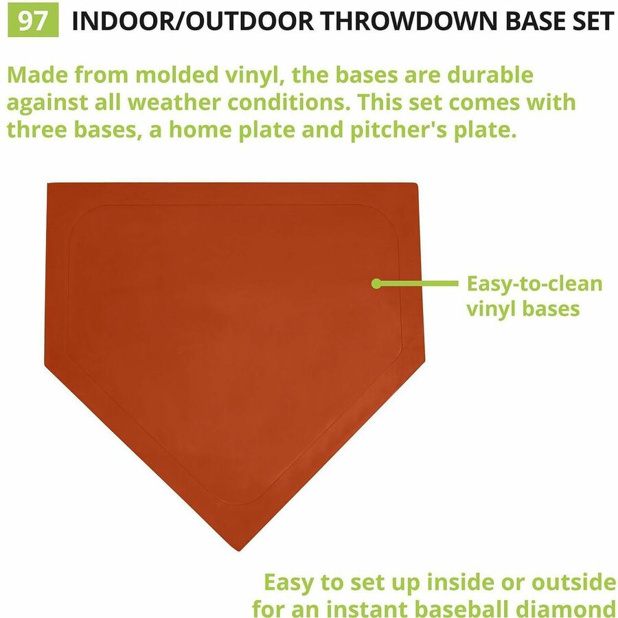 Champion Sports Indoor/Outdoor Throwdown Base Set Orange