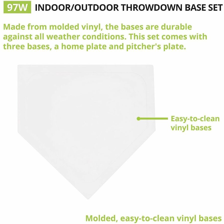 Champion Sports Indoor/Outdoor Throwdown Base Set White