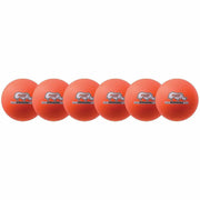 Champion Sports Rhino Skin Low Bounce Dodgeball Set - 6.30" - Low Density Foam - Neon Orange - 6 / Set