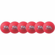 Champion Sports Rhino Skin Low Bounce Dodgeball Set - 6.30" - Low Density Foam - Neon Red - 6 / Set