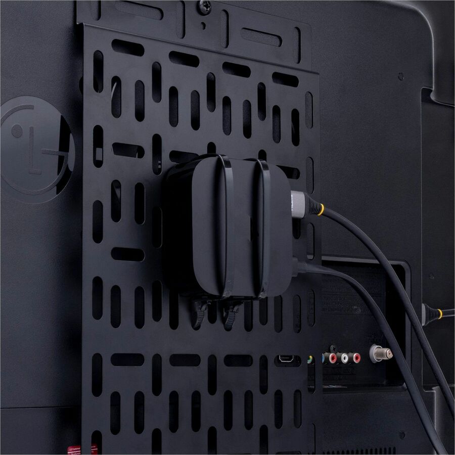 StarTech.com Wall Mount for TV Mount, Media Player, Router, Video Extender, Apple TV, Cable Box, Modem, Network Switch, Splitter - Black