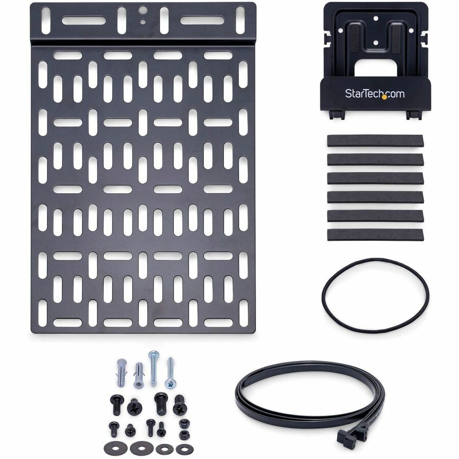 StarTech.com Wall Mount for TV Mount, Media Player, Router, Video Extender, Apple TV, Cable Box, Modem, Network Switch, Splitter - Black