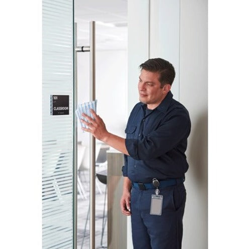Rubbermaid Commercial HYGEN Microfiber Cloths - 12" Length x 12" Width - Disinfectant, Low Linting, Built-In Scrubber, Disposable, Contaminant-free - Blue - 10/Pack - 60 / Carton