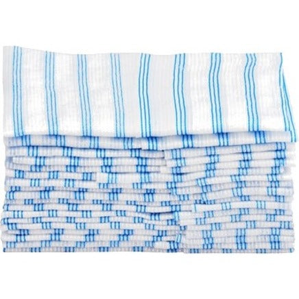 Rubbermaid Commercial HYGEN Microfiber Cloths - 12" Length x 12" Width - Disinfectant, Low Linting, Built-In Scrubber, Disposable, Contaminant-free - Blue - 10/Pack - 60 / Carton