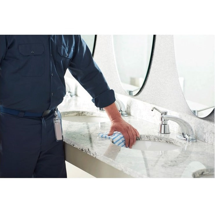 Rubbermaid Commercial HYGEN Microfiber Cloths - 12" Length x 12" Width - Disinfectant, Low Linting, Built-In Scrubber, Disposable, Contaminant-free - Blue - 10/Pack - 60 / Carton
