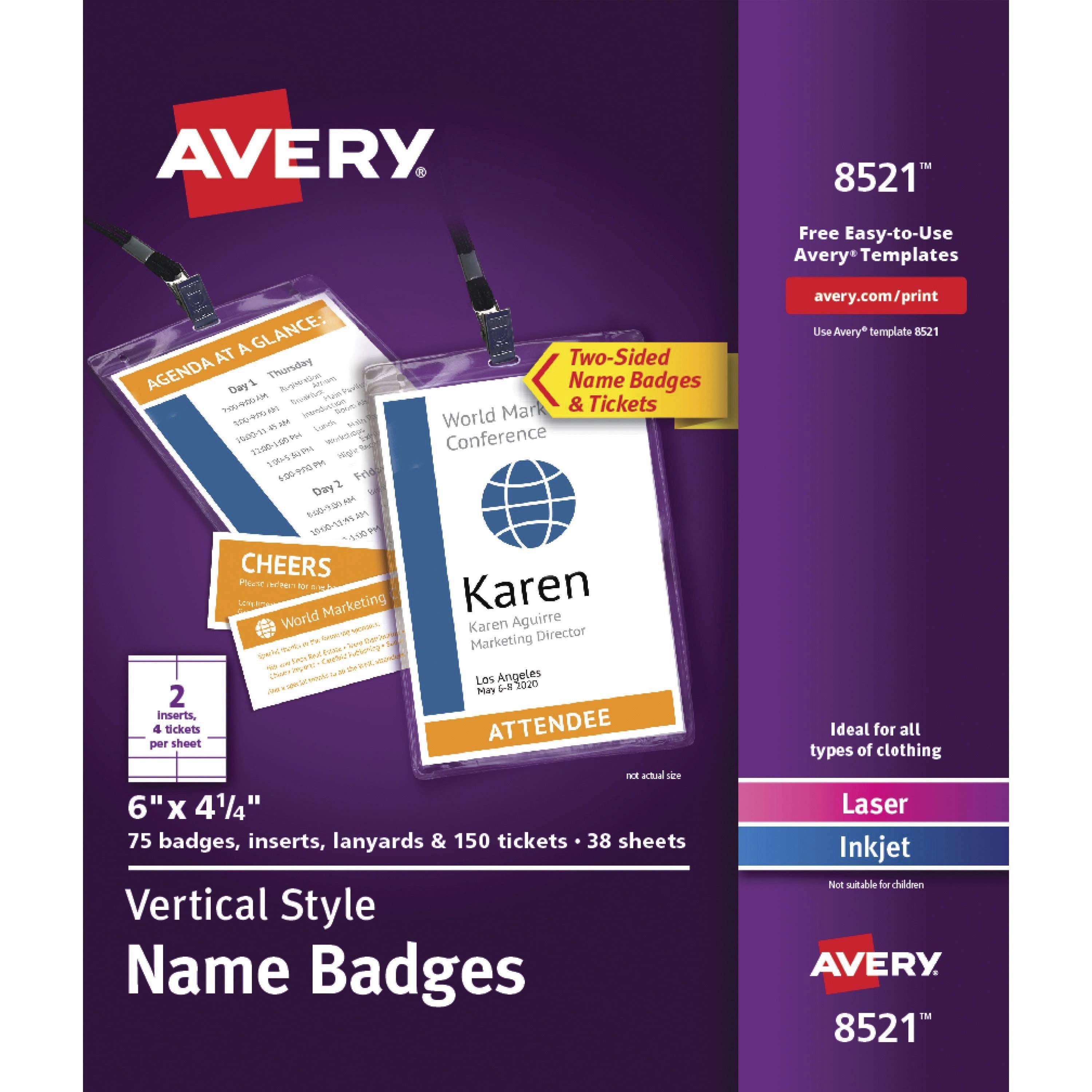 Avery&reg; Vertical Name Badges