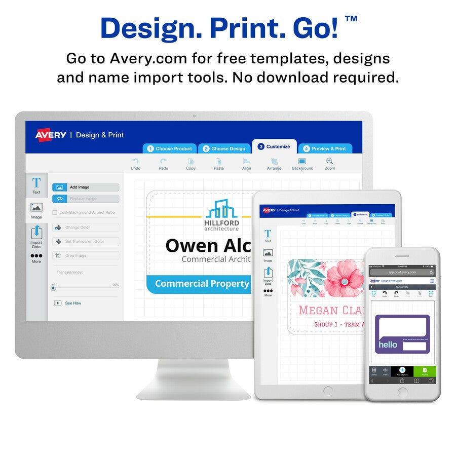 Avery&reg; Vertical Name Badges
