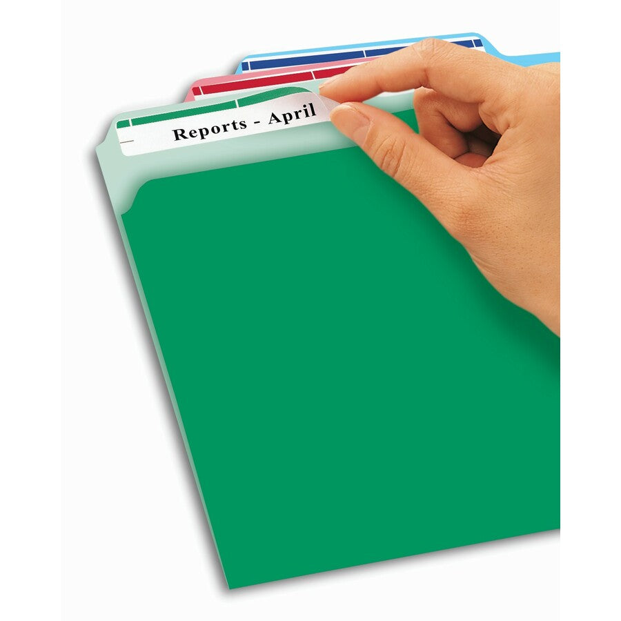 Avery Removable File Folder Labels, 2/3" x 3 7/16", Assorted Colors, 7 Labels/Sheet, 648 Sheets, 4536 Labels Total, 252/Pack, 1 Carton