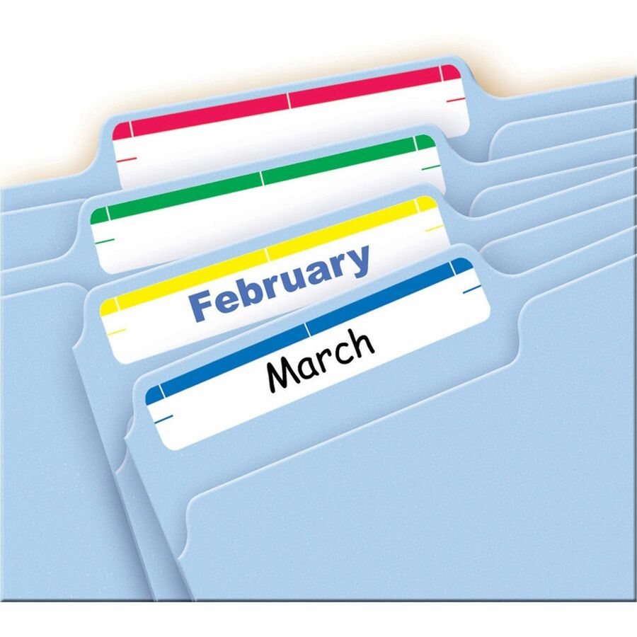 Avery Removable File Folder Labels, 2/3" x 3 7/16", Assorted Colors, 7 Labels/Sheet, 648 Sheets, 4536 Labels Total, 252/Pack, 1 Carton