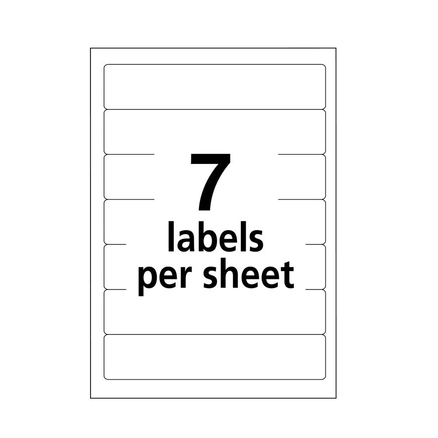 Avery Removable File Folder Labels, 2/3" x 3 7/16", Assorted Colors, 7 Labels/Sheet, 648 Sheets, 4536 Labels Total, 252/Pack, 1 Carton