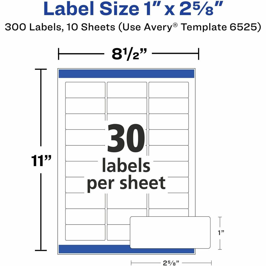 Avery&reg; Easy Peel Glossy Address Labels