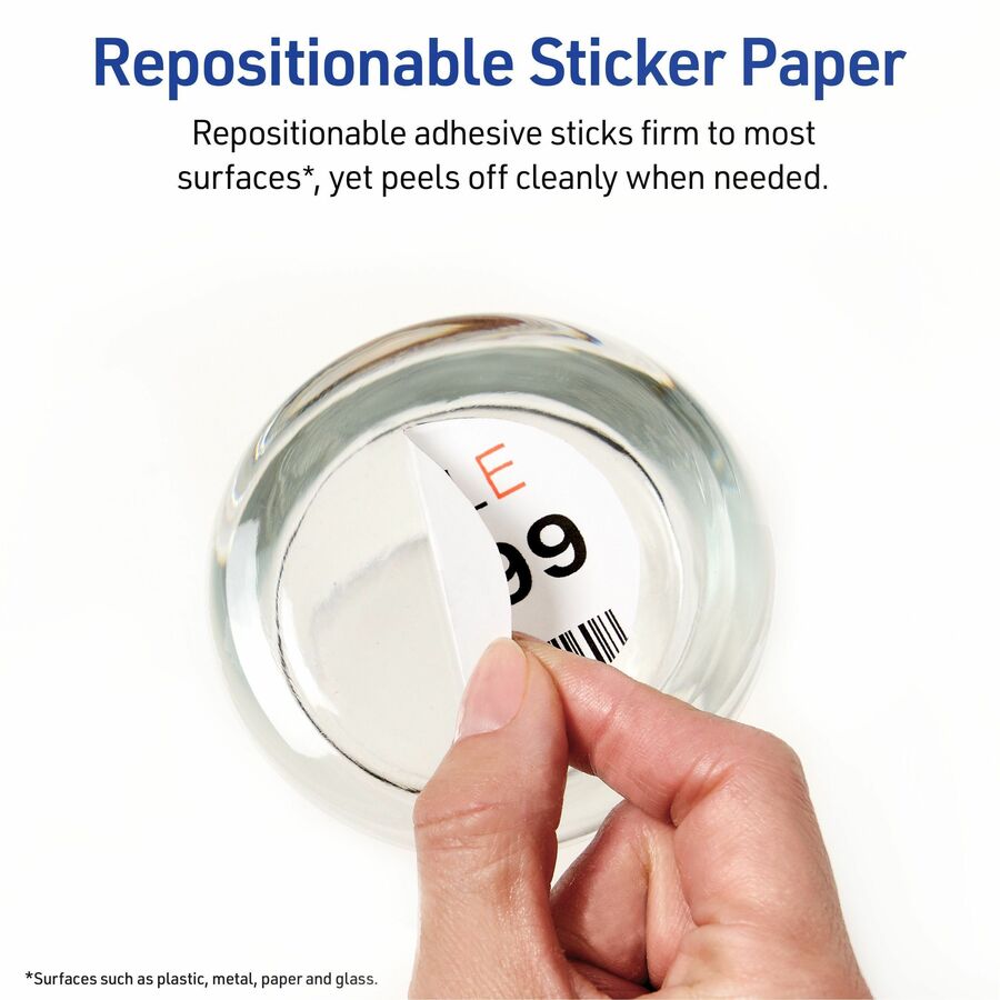 Avery&reg; Matte White Sticker Project Paper