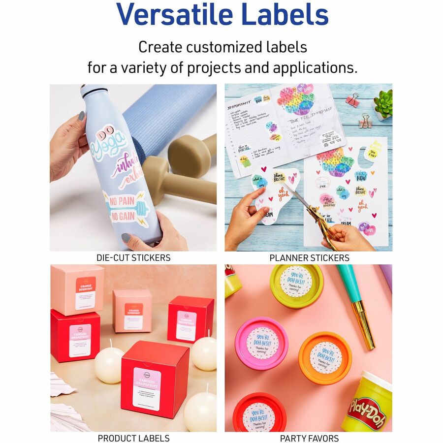 Avery&reg; Matte White Sticker Project Paper