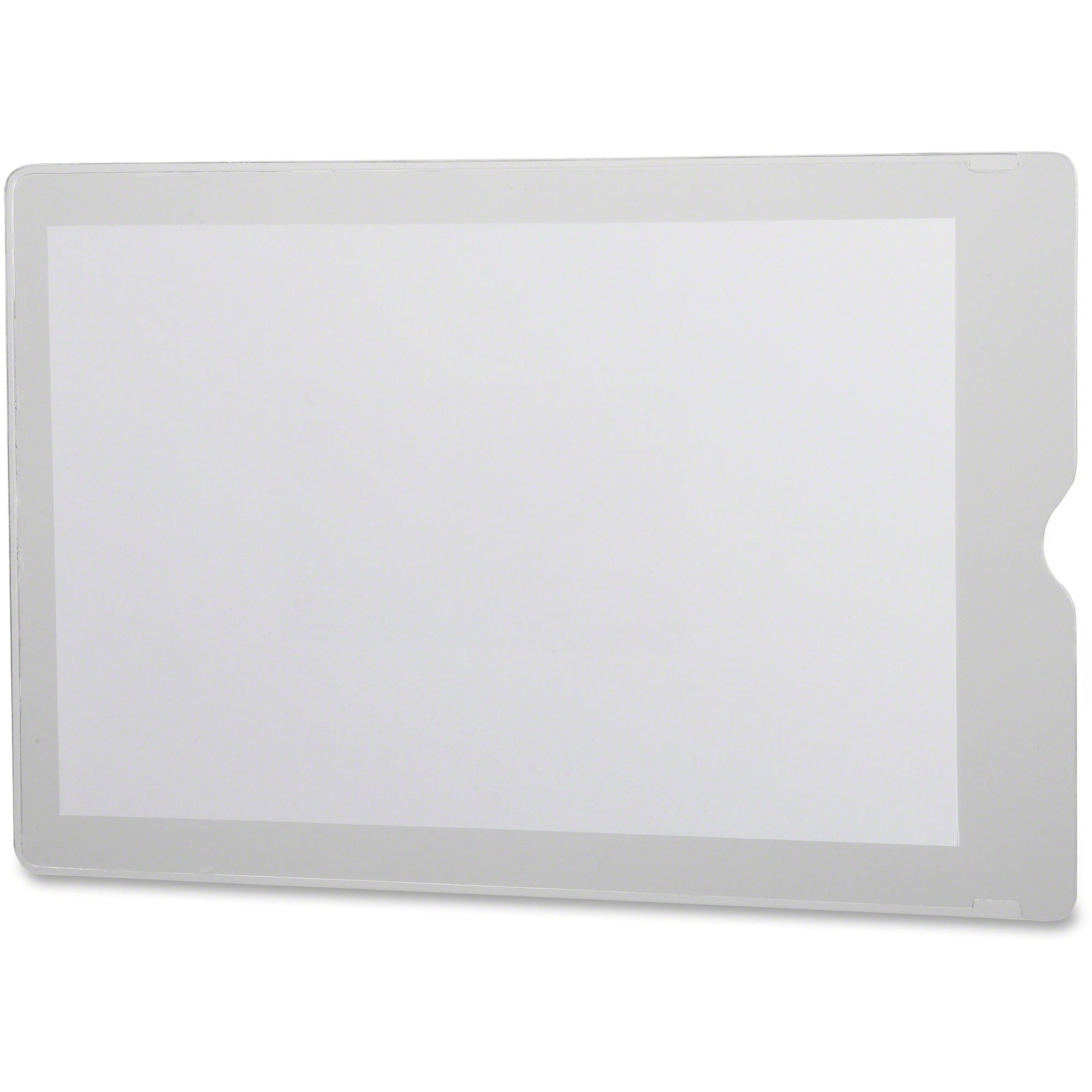 Document - 8" Width - Clear - Vinyl, Plastic - 50 / Box