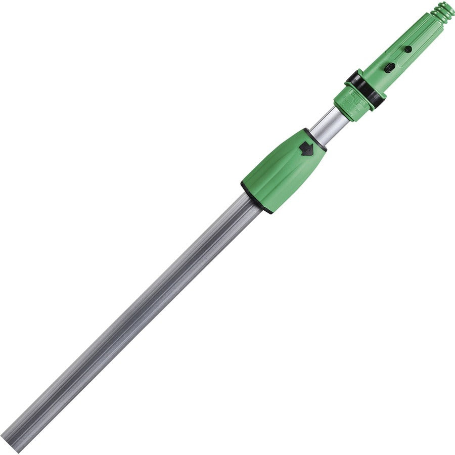 Unger OptiLoc 2-section Extension Pole - 13.12 ft Length - Green, Silver - Anodized Aluminum, Plastic - 1 Each