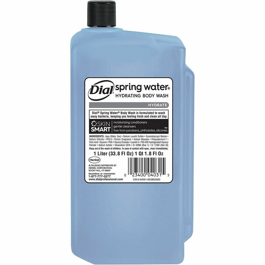 Spring Water Scent - 1.06 quart - Bacteria Remover - Body - Moisturizing - Antibacterial - Residue-free - 8 / Carton