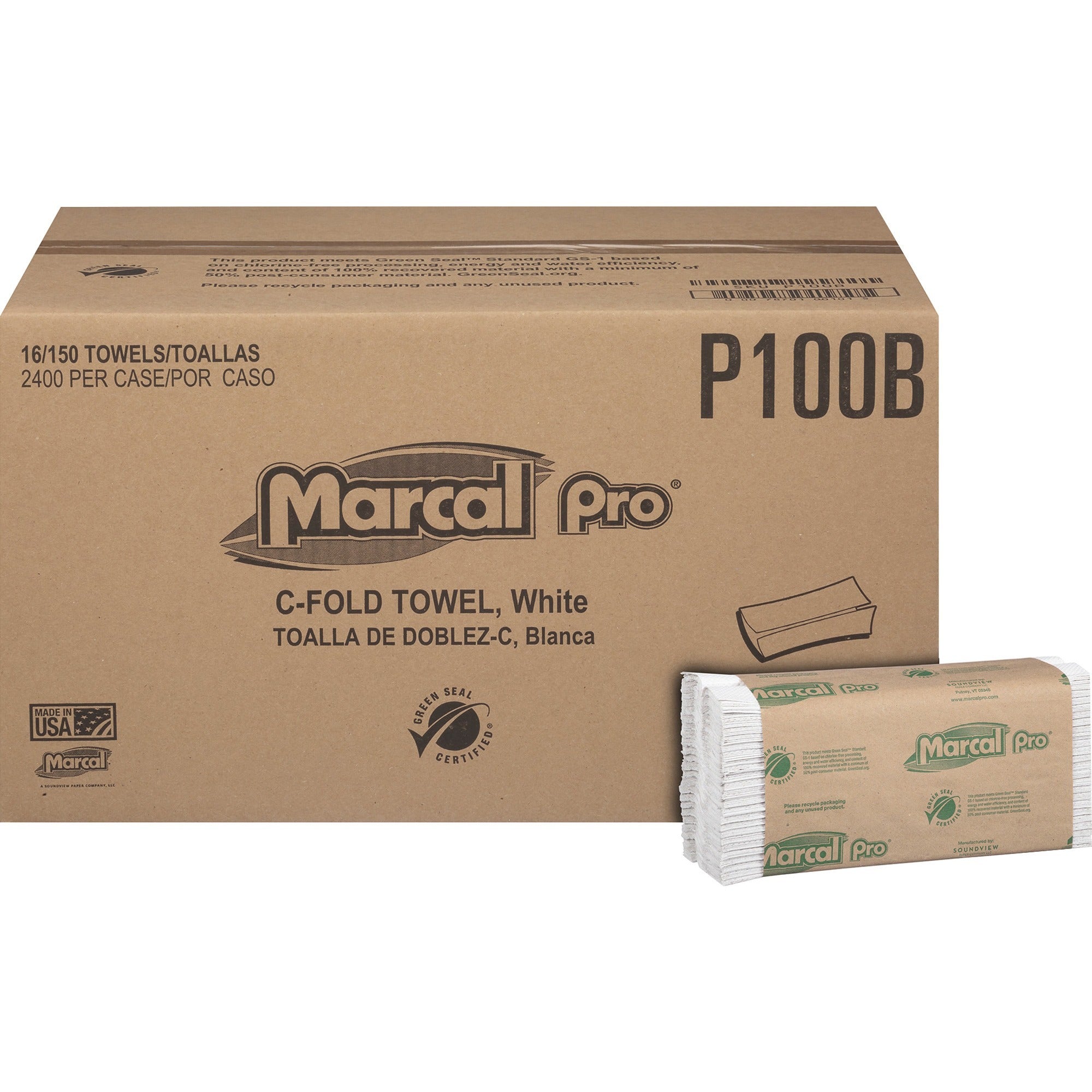 1 Ply - C-fold - 12.87" Width x 10.12" Length - 150 Sheets/Roll - White - Paper - 150 Sleeve - 1 Carton