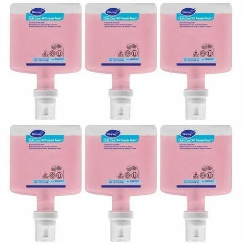 Diversey IntelliCare Refill Foam Body Wash - Lemon Tea Splash, Citrus Scent - 1.37 quart - Kill Germs, Dirt Remover - Hand, Body, Washroom - Pink - pH Balanced - 1 Each