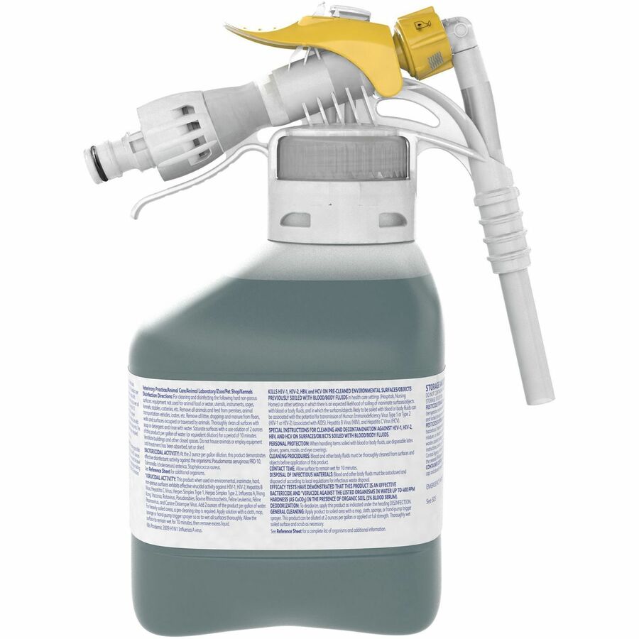 Diversey Crew Restroom Disinfectant Cleaner - 50.7 fl oz (1.6 quart) - Fresh Scent - Deodorize, Rinse-free - Green - 2 / Carton