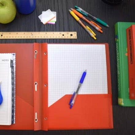 Smead Letter Fastener Folder - 8 1/2" x 11" - 180 Sheets Capacity - 2 x Double Tang Fastener(s) - 2 Internal Pocket(s) - Red, Green, Blue - 3/Pack - 3 / Carton