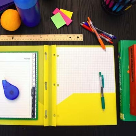 Smead Letter Fastener Folder - 8 1/2" x 11" - 180 Sheets Capacity - 2 x Double Tang Fastener(s) - 2 Internal Pocket(s) - Yellow - 3/Pack - 3 / Carton