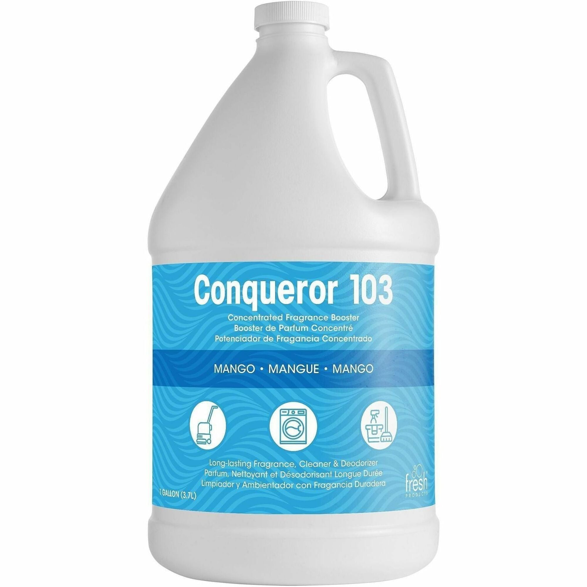 For Multipurpose - Concentrate - 128 fl oz (4 quart) - Mango Scent - Dilutable, Deodorize, Versatile, Water Based, Water Soluble, Non-flammable, Caustic-free - Clear - 4 / Carton