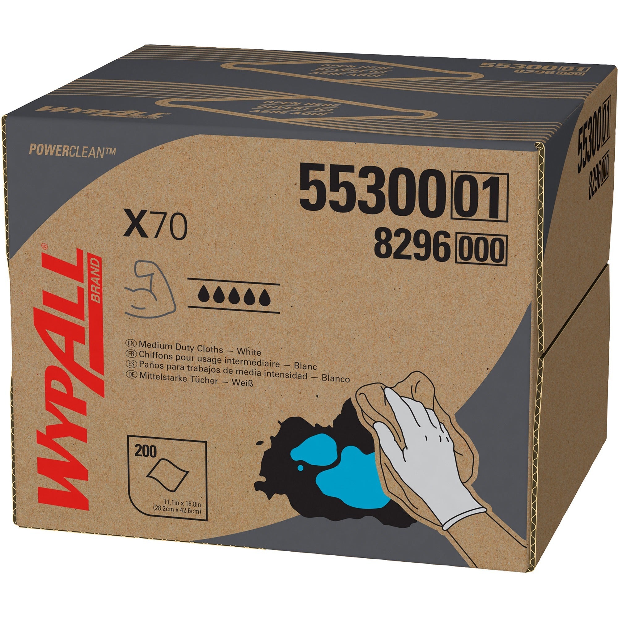 11.10" Width x 16.80" Length - White - Pulp Fiber, Polypropylene - 1 Carton