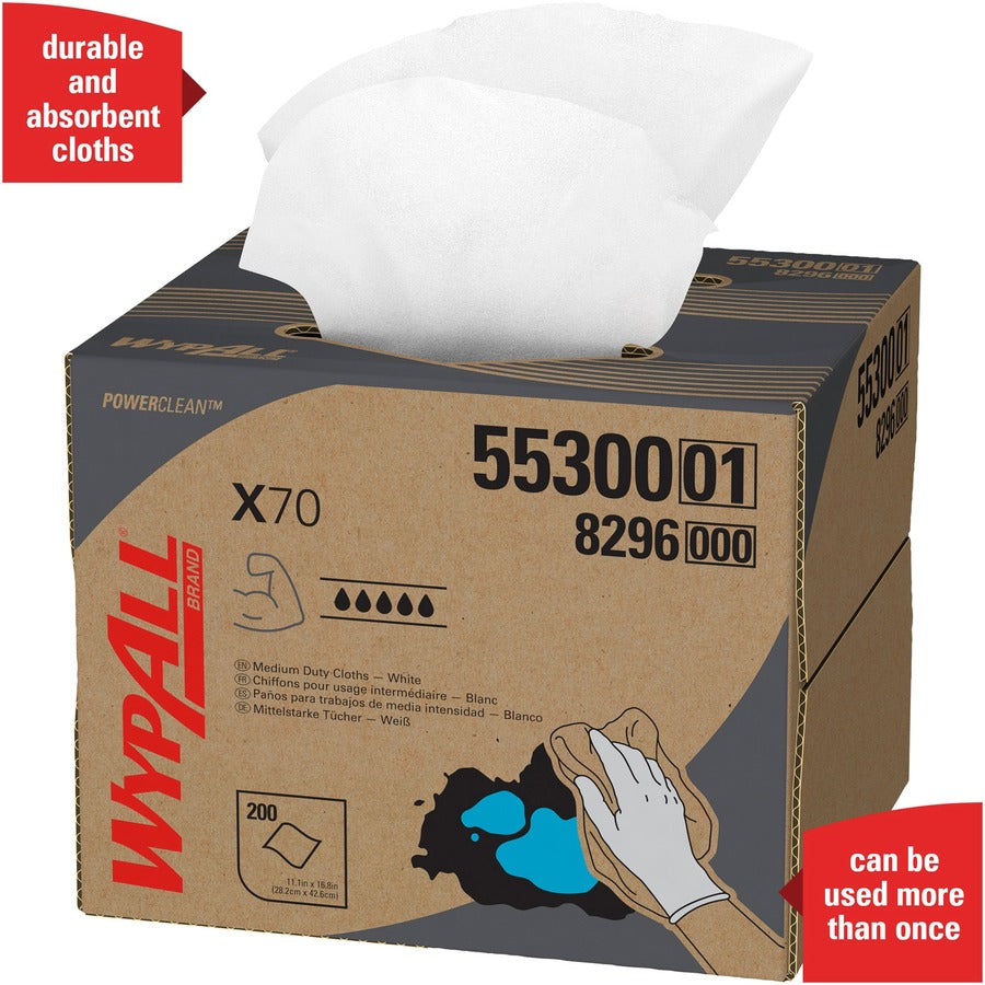11.10" Width x 16.80" Length - White - Pulp Fiber, Polypropylene - 1 Carton