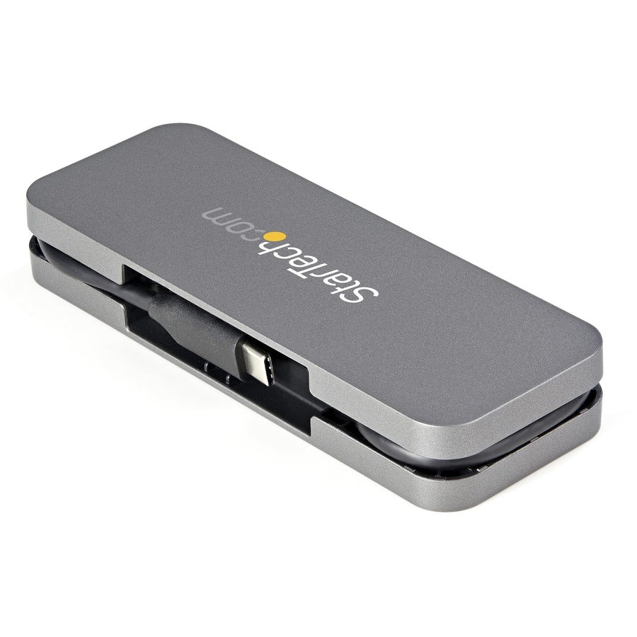 StarTech.com USB-C Hub, 4-Port, USB 3.2 Gen 1, Portable, UASP Support, Black/Space Gray, 1 Each