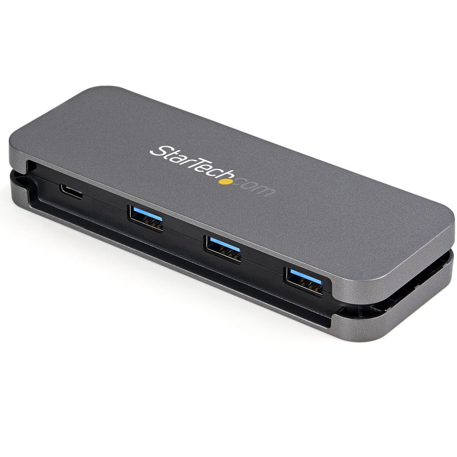 StarTech.com USB-C Hub, 4-Port, USB 3.2 Gen 1, Portable, UASP Support, Black/Space Gray, 1 Each