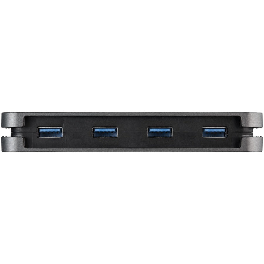StarTech.com USB-C Hub, 4-Port USB 3.2 Gen 1, Portable, UASP Support, Black/Space Gray, 1 Each