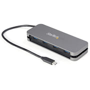 StarTech.com USB-C Hub, 4-Port USB 3.2 Gen 1, Portable, UASP Support, Black/Space Gray, 1 Each