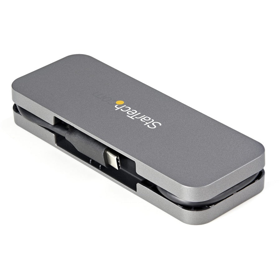 StarTech.com USB-C Hub, 4-Port USB 3.2 Gen 1, Portable, UASP Support, Black/Space Gray, 1 Each