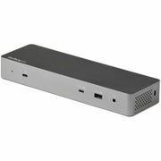 StarTech.com Docking Station, 1 Each, Thunderbolt, Dual 4K/8K Display Support, 96W Power Delivery, 3 USB-A, 2 USB-C, 2 HDMI, 2 DisplayPort, Gigabit Ethernet, Audio Out, Black/Space Gray