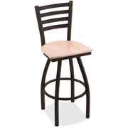 Holland Bar Stools Bar Stool Jackie Swivel Stool - Natural Maple Seat Color - High Density Foam (HDF), Hardwood, Vinyl, Fabric Seat Material - Maple Frame Color - Powder Coated Steel, Polyester Frame Material - Four-legged Base - 1 Each